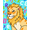 Blue, Pattern 1, variant on ODIKA 4'x6' Machine Washable Non-Slip Area Rug, Mane Jungle ABC Whimsical Savanna Education High Traffic Rug, Blue, 693211