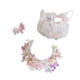 thumbnail image 1 of Conjunto de vestido de muñeca de peluche Haz tus propias muñecas con accesorios para fotos con banda para el cabello Conjunto de vestido de hada DIY, 1 of 8