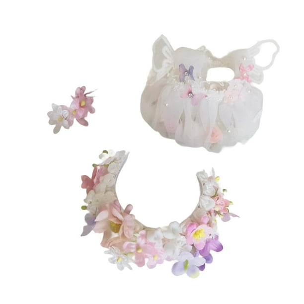 Conjunto de vestido de muñeca de peluche Haz tus propias muñecas con accesorios para fotos con banda para el cabello Conjunto de vestido de hada DIY