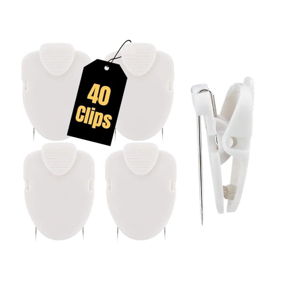 1InTheOffice Cubicle Clips, White, 40/Pack (White)