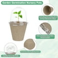 thumbnail image 2 of Uxcell 20-Pack Peat Pots, 3.15 Round Garden Germination Nursery Pots with Humidity Dome [No Holes], 2 of 8
