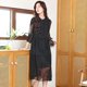 thumbnail image 5 of Vestido de seda morera de alta calidad, diseño industrial, bordado de cuentas, manga larga, diseño de farol, ropa para mujer, 5 of 5
