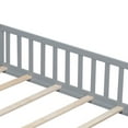thumbnail image 4 of Full Size Floor Bed, Platform Bed With Fence Guardrails And Door Plywood Floor Bed Frame Easy-Assembly for Girls and Boys, 4 of 7