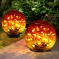 thumbnail image 1 of Luces solares para jardín Keevvon, paquete de 2, 60 LED, impermeables, color rojo, 1 of 8