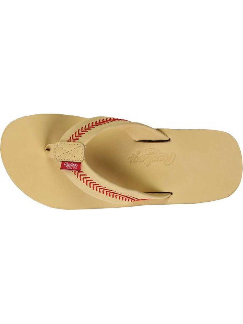 Rawlings Men's Baseball Flip Flop Sandals Stitch Nubuck Leather