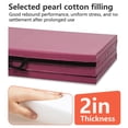 thumbnail image 4 of YRLLENSDAN Large Gymnastics Mat Folding Gym Mat for Kids Leather Tumbling Mat for Gymnastics for Home Schooling and Daycare Cheer Mat Thick Exercise Mat for Home Workout 4×8 ft,Red, 4 of 7