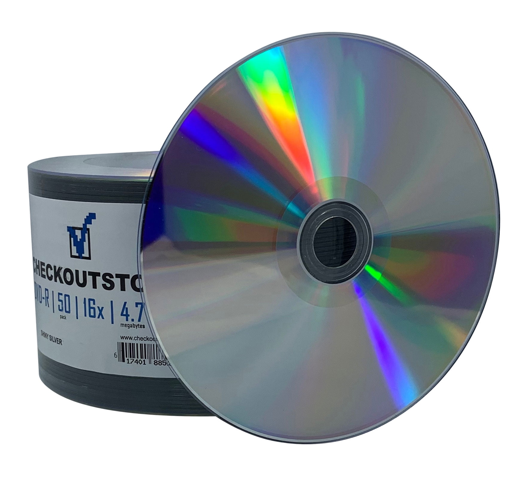 (200) CheckOutStore Premium 16x DVD-R 4.7GB in Tape Wrap (Shiny Silver)