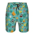 thumbnail image 4 of Kdxio Trucks And Excavators Pattern Mens Casual Shorts - Drawstring Summer Beach Sports Shorts for Men, 4 of 9