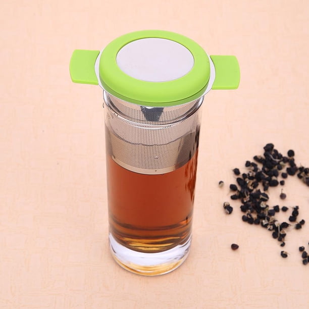 Infusor De Coladores De Té De Acero Inoxidable, Filtro De Té De Hojas Sueltas (Verde)