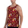 thumbnail image 2 of Honeii Vintage Santa Skiing Red Plaid Pattern Men's Workout Tank Top Casual Sleeveless Gym Muscle Shirts Bodybuilding Tee-4X-Large, 2 of 7