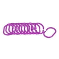 thumbnail image 5 of Clear Purple Plastic Shower Curtain Rings - Set of 12, 5 of 5