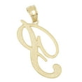 thumbnail image 2 of 10K Solid Real Yellow Gold Personalized Cursive P Initial Pendant Necklace, Available in Different Letters Charm with Diamond Cut Gifts for Her, 2 of 3