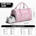 thumbnail image 5 of Leopard Womens Gym Tote Duffle Bag with Wet Pocket & Shoe Compartment, Checkered Travel Duffel Bag Overnight Weekender Hospital Tote Girls Workout Carry on Bag with Luggage Sleeve, 5 of 6