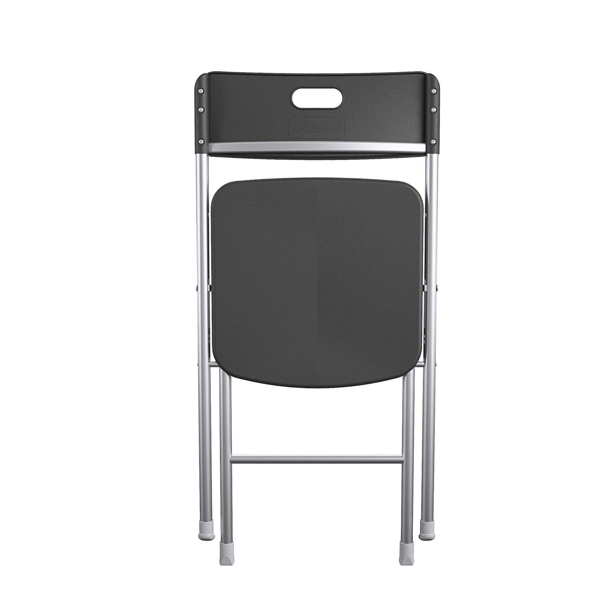 Mainstays Resin Seat & Back Folding Chair, Black - image 4 of 7