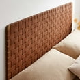 thumbnail image 7 of Headboard, Queen Size, Walnut Brown, Vegan Leather, Bedroom, Modern Contemporary HB36763, 7 of 7