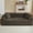 80.7" Brown, variant on FFH 80.7" Corduroy Sofa, 3 Seater Boneless Cloud Couch for Small Living Rooms, Apartments and Offices, Black