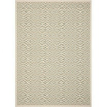 SAFAVIEH Veranda Candis Geometric Indoor/Outdoor Area Rug, 6'7" x 9'6", Cream/Aqua