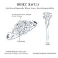 thumbnail image 5 of Lab Grown Diamond Designer Engagement Ring - 0.6 Carat - EF-VS Quality, 925 Sterling Silver, US 4.00, 5 of 8