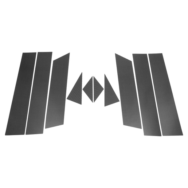 Moldura de Ventana del Pilar para Mazda CX5 2017-2024, 10 Piezas, Patrón de Fibra de Carbono Negro