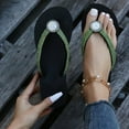 thumbnail image 2 of Juebong Sandals clearance Flip Flops for Women Girls Slip On Thong Slide Sandals - Summer Dressy Bohemian Travel Flat Sandals Cute Low Wedge Summer Open Toe Sandal Shoes, 2 of 5