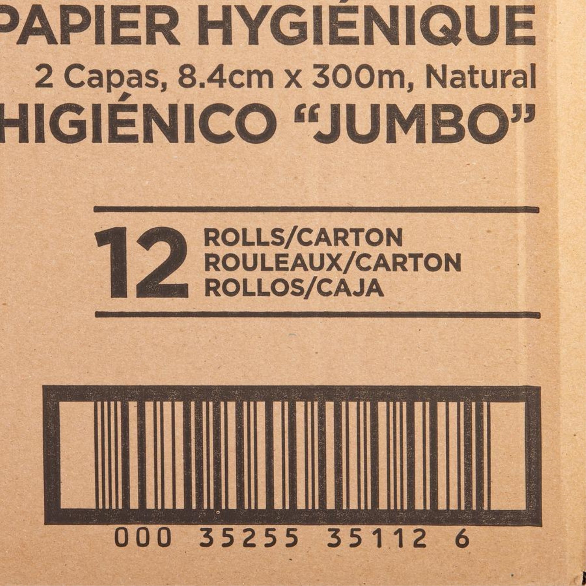 Genuine Joe Jumbo Jr Dispenser Bath Tissue Roll - 2 Ply - 3.30" X 1000 Ft - 8.88" Roll Diameter - White - Fiber - Sewer-safe, Septic Safe - For Bathroom - 12 / Carton