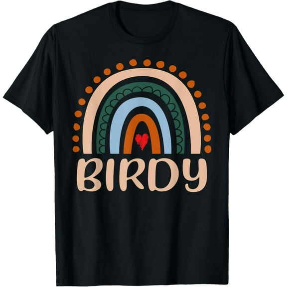 Birdy Rainbow Grandma Cute Mothers Day Funny Birdy T-ShirtMen and women, White Black T-shirt, size: Extra large S-4XL