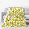 thumbnail image 1 of Fotbe Banana Manta de Franela Acolchonada con Estampado, Súper Suave y Esponjosa, Extra Grande para Sofá, Cama, Uso Todo el Año-50"x40", 1 of 7
