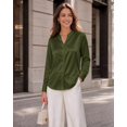 thumbnail image 4 of Zeagoo Silk Long Sleeve Tops for Women Button-up Shirts Dressy Bussines Work Blouses, 4 of 6