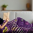thumbnail image 3 of New Orleans Soft Flannel Fleece Throw Blanket, Freehand Drawing of Mardi Gras Themed Cartoon with Colorful Dots and Stripes, Cozy Plush for Indoor and Outdoor Use, 50" x 60", Multicolor, by Ambesonne, 3 of 5