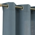 thumbnail image 2 of GlowSol 37"W x 95"L Linen Curtain Light Filtering Living Room Curtain Farmhouse Simi-Sheer Window Drapes for Bedroom, Blue, 2 Panels, 2 of 6