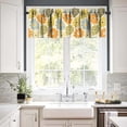 thumbnail image 6 of Boho Floral Valances for Kitchen,60s 70s Vintage Bohemian Botanical Floral Rainbow Kids Girls Bedroom Living Room Window Drapes 54x18inch, 6 of 6