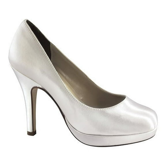 Benjamin Walk 848231004653 Touch Ups Womens Sammi Platform Pump, White - Medium 7