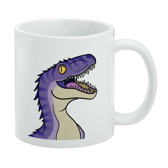Velociraptor Feed Me and Tell Me I'm Pretty Dinosaur Funny White Mug