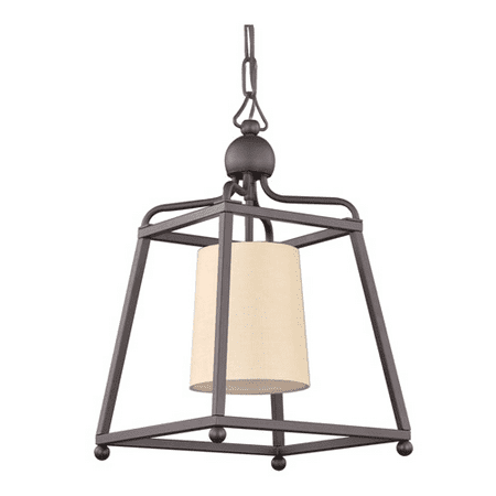

Pendants 1 Light With Dark Bronze Flax Linen Steel Drum Medium Base 12 inch 100 Watts - World of Lighting