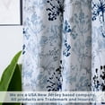 thumbnail image 5 of DriftAway Acacia Floral Blossom Watercolor Printed 100 Percent Blackout Thermal Insulated Tie Up Adjustable Balloon Rod Pocket Curtain, 42" x 63", Navy, 5 of 8