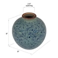 thumbnail image 2 of Creative Co-Op Round Decorative Terra-cotta Vase with Transferware Pattern, Blue, 2 of 4