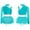 Blue Green, variant on Moggemol Kids Girls Ballet Jazz Dance Outfits Rhinestones One Shoulder Crop Top Feather Briefs Set Blue Green 6