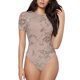 thumbnail image 1 of Balery Rose Gold Marble Texture Body de cuello redondo de manga corta para mujer Tops de manga corta Tops básicos-Small, 1 of 7