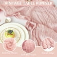thumbnail image 5 of Lockways 2 Pack Blush Pink Table Runner Gauze Table Runner Cheese Cloth Table Decorations for Parties,Birthdays and Weddings, 5 of 9