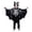 Black, variant on Girl Bat Skeleton Glow in Dark Long Sleeve Hooded Romper Jumpsuit Unisex Girls Halloween Outfit Party Dress up Clothes Size 4-10 Years