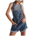 thumbnail image 1 of YDLCAFD Womens Loose Pocket Shoulder Strap Jeans For Women M, 1 of 9