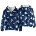 thumbnail image 4 of Uorisanigo Kids Full Zip Hoodie Hooded Sweatshirt with Pockets Soft Oversized Kawaii Shark Blue Hooded Sweatshirts Fluffy Furry Warm Shirt Casual Sweatshirt for Boys Girls, 4 of 7
