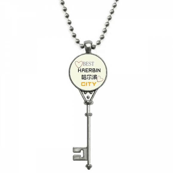 Chine Ville de Glace Icône Art Déco Mode Pendentif Vintage Argent Bijoux Clés