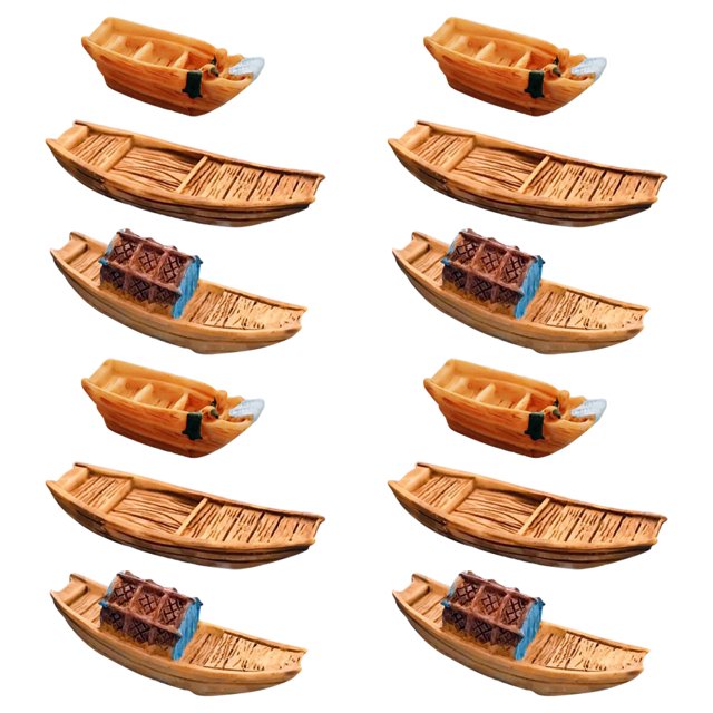 EeaseMX 12 piezas de decoración de resina para acuario, adorables decoraciones para barcos, decoración de tanques, accesorios para acuario.