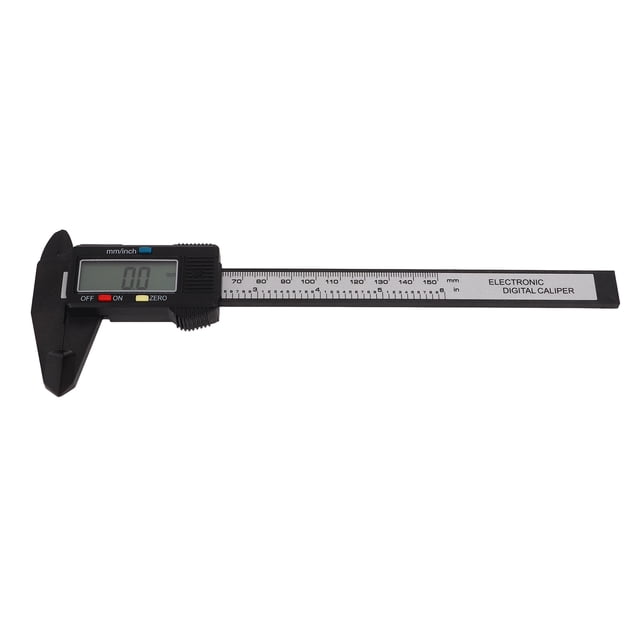 Calibrador digital de 0,1 mm y 0,01 pulgadas de precisión, apagado automático, pantalla LCD, calibrador Vernier electrónico con conversión de milímetros a pulgadas