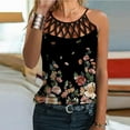 thumbnail image 2 of DPTALR Femmes Femmes Imprimé Sans Manches Col Rond Pull-Over Débardeurs Chemises Chemisier, 2 of 4
