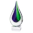 thumbnail image 2 of 12" Mouth Blown Teardrop Centerpiece on Crystal Base, 2 of 5