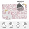 thumbnail image 3 of Pink Flower Door Mat Indoor Outdoor, Vintage Farmhouse Boho Leaf Spring Solid Non Slip Welcome Mat with Rubber Backing, Absorbent Fabric Front Door Mats Entryway Rug for Home Patio Entrance 20"x31.5", 3 of 8