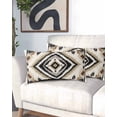 thumbnail image 2 of Boho Black Brown Pillow Covers King Size, Vintage Geometric Southwestern Ethnic Soft Bed Throw Pillowcases Breathable Cooling Long Lumbar Body Pillow Sham Cover for Bed Sofa 20''x40'', 2 of 7