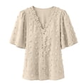 thumbnail image 5 of Womens Short Sleeve Tops Summer 2026 Trendy Boat Day Outfits Dressy Casual Blouses for Work Vacation Mode, 5 of 6